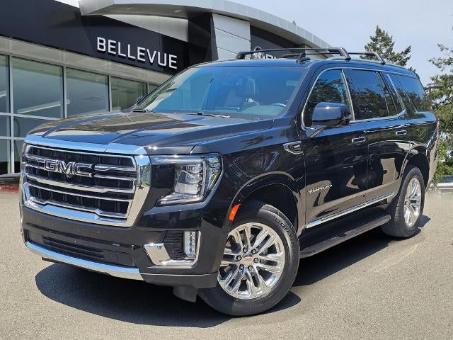 2023 GMC Yukon SLT in Onyx Black — front three-quarter view