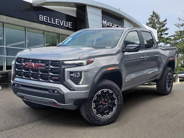 2026 GMC Canyon AT4 in Sterling Metallic — front three-quarter view