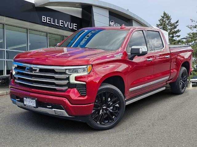 2023 Chevrolet Silverado 1500 High Country in Radiant Red Tintcoat — front three-quarter view