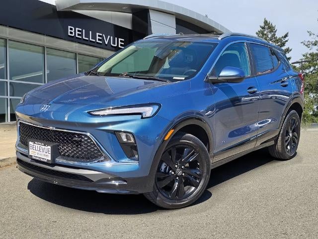 2026 Buick Encore GX Sport Touring in Ocean Blue Metallic — front three-quarter view